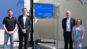 Representants de l'ACA, l'Ajuntament de Cunit i el CAT han inaugurat el nou equipament.